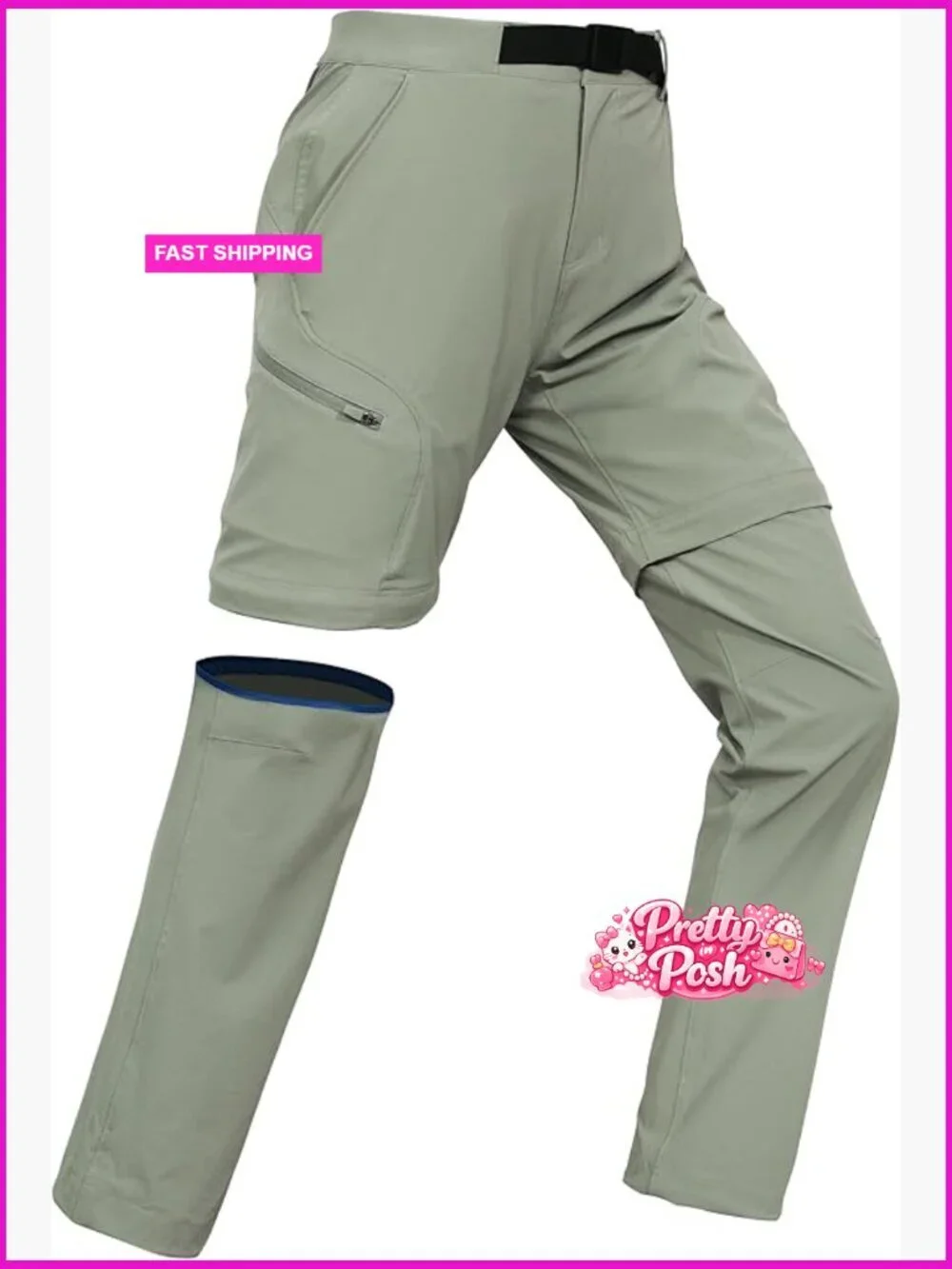 Convertible Hiking Pants Quick Dry Water Repellent 4-Way Stretch Cargo